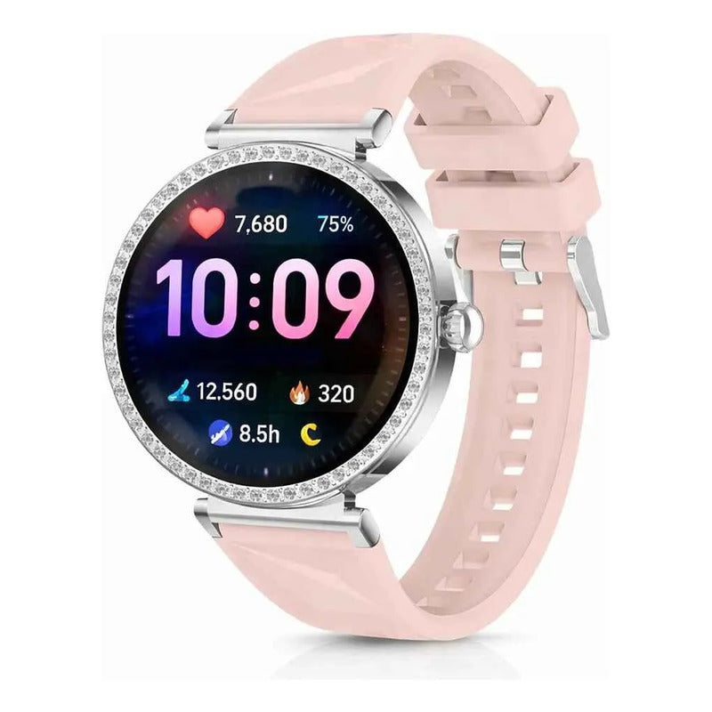 Smartwatch Reloj Inteligente Bluetooth Llamadas 2.1 Deportiv Blanco Milanés Rosa Claro