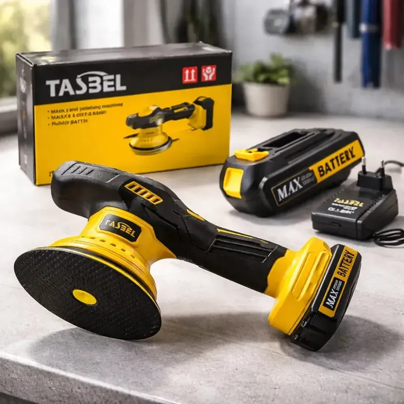 Pulidora Inalámbrica Orbital Brushless + 2 Baterías Amarillo Amarillo