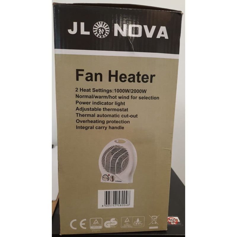 Estufa Eléctrica Calefactor Eléctrico Termoventilador Blanco