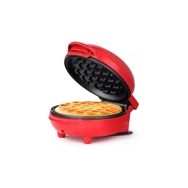 Mini Waflera Eléctrica Redonda Repostería Wafles Negro