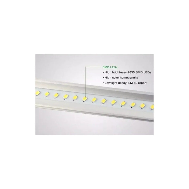 Tubo Led Con Base Canoa 18w T8 120cm Luz Fria
