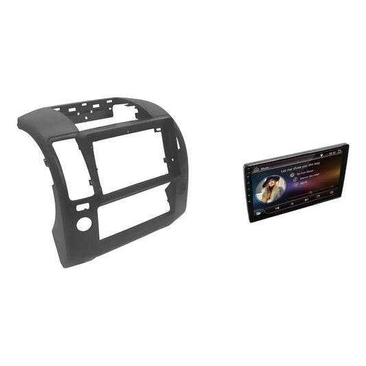 Kit Navara: Bisel Adaptador Radio Negro 9pul + Pantalla Táctil 9pul Gps/wifi/waze/play