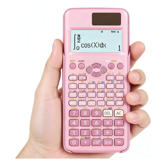 Calculadora Científica Con 417 Funciones Para Estudiantes, Rosa Rosa Claro