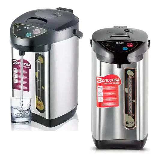 Hervidor Termo Eléctrico Inoxidable 6.8 Litros Raf R.7905 Plateado
