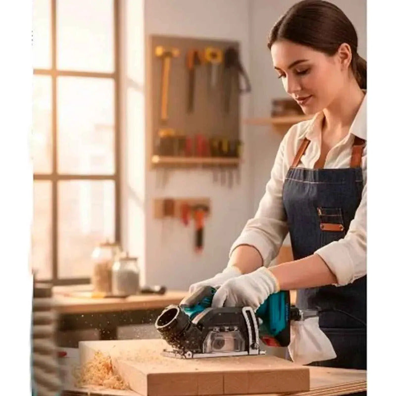 Mini Esmeril Amoladora Angular Inalámbrico Dos Baterias Azul Acero 50/60hz