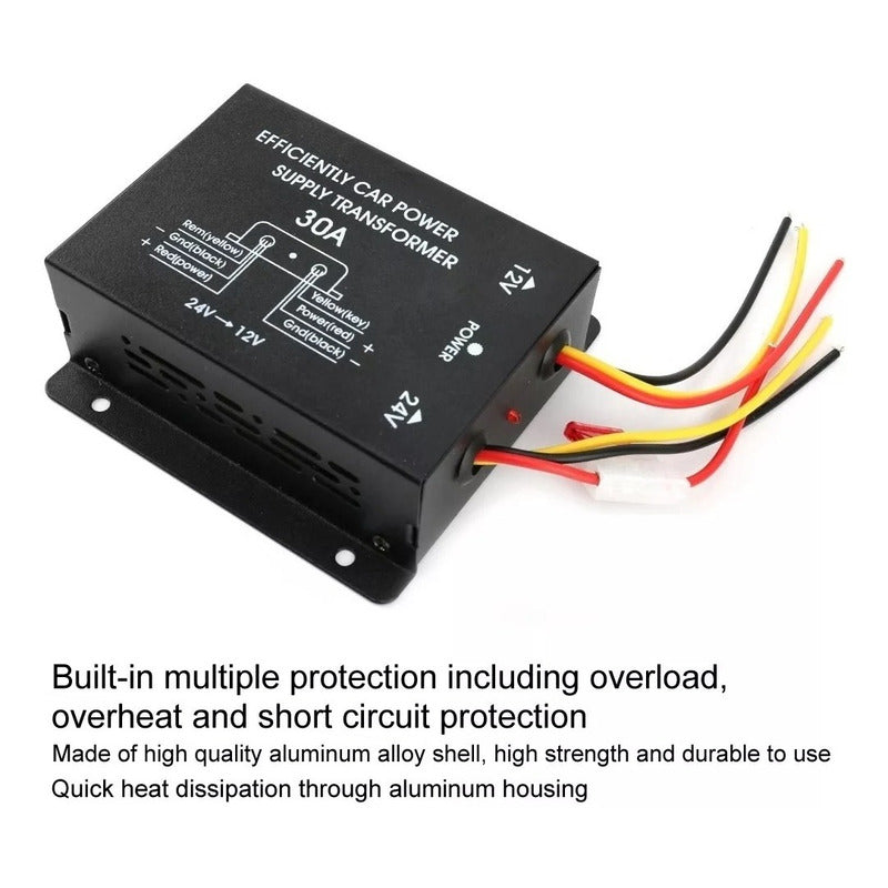 Inversor Transformador Corriente De 24 A 12 Volt 30 Amp