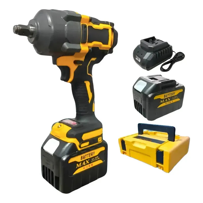Pistola De Impacto Inalámbrica Pro + 2 Baterías + Dado Amarillo 36v 50/60hz