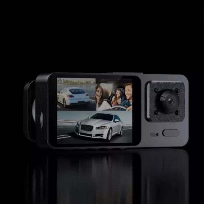 Cámara De Coche Con Triple Lente Giratoria Hd1080p, Visión N