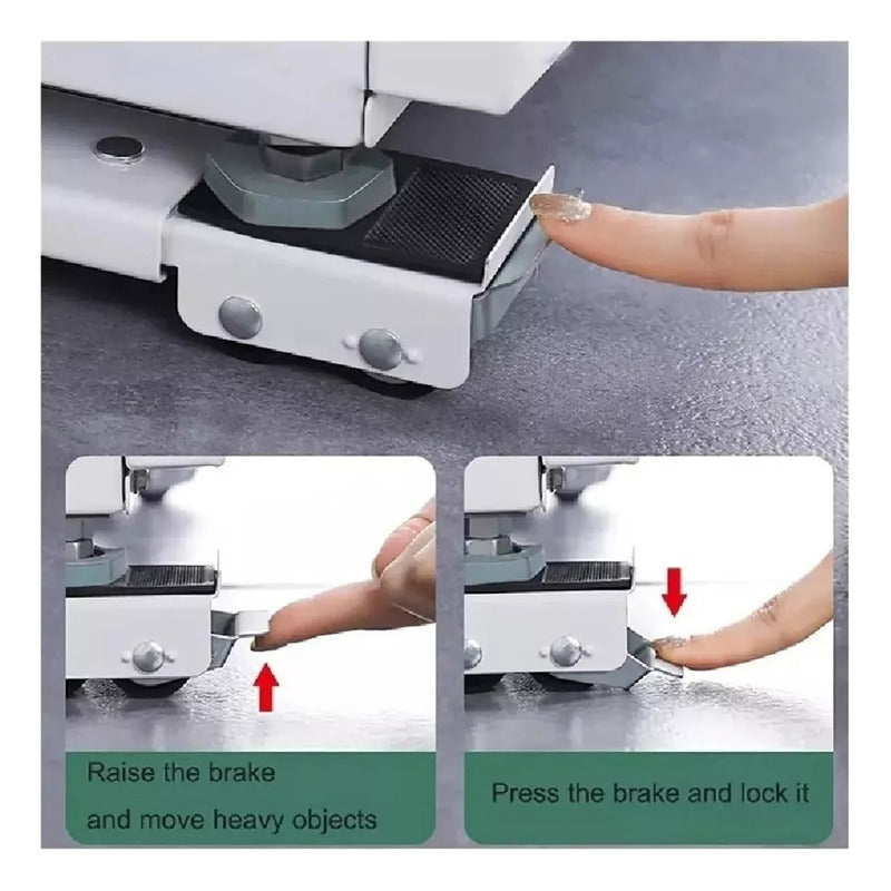 Base Ajustable Soporte Con Ruedas Para Mover Lavadora Nevera