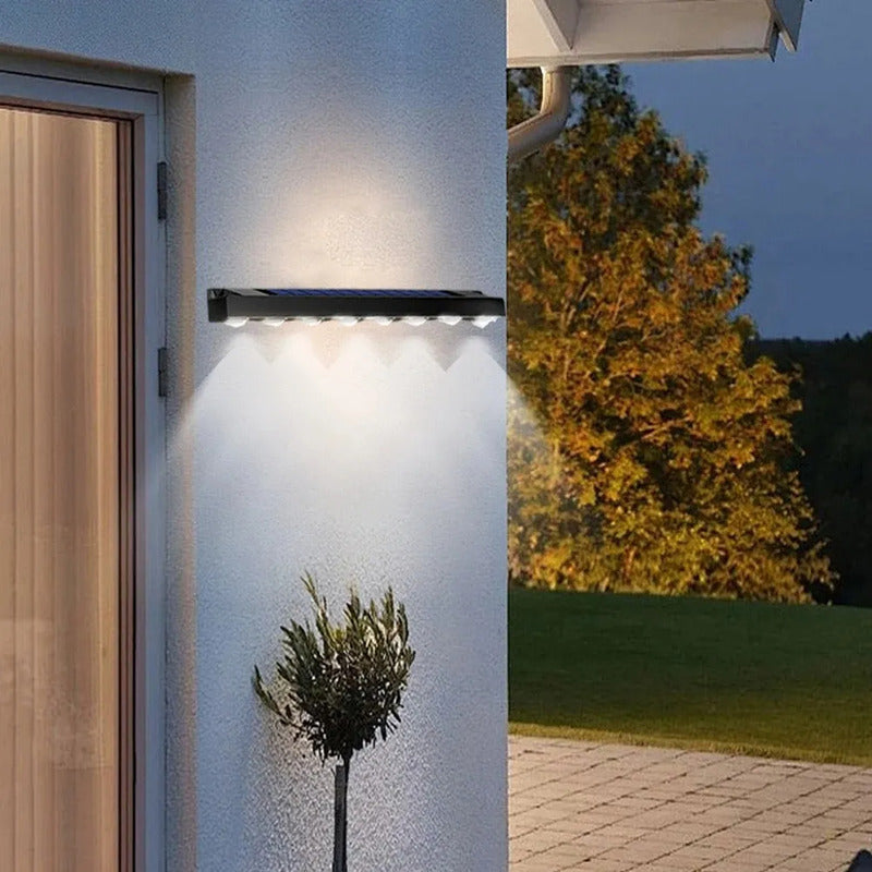 Pack X3 Aplique Solar Pared Lampara Inducción Led Exterior Frío/calido