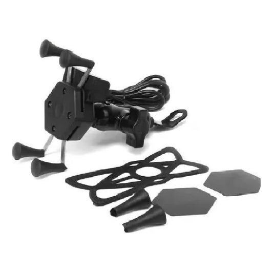 Soporte Con Cargador Usb Celular Para Moto Tipo X