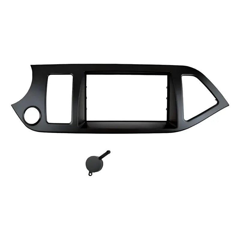 Kit Kia Morning: Bisel Adaptador 2012-2015 Negro + Pantalla Táctil 9'' Gps/wifi/waze