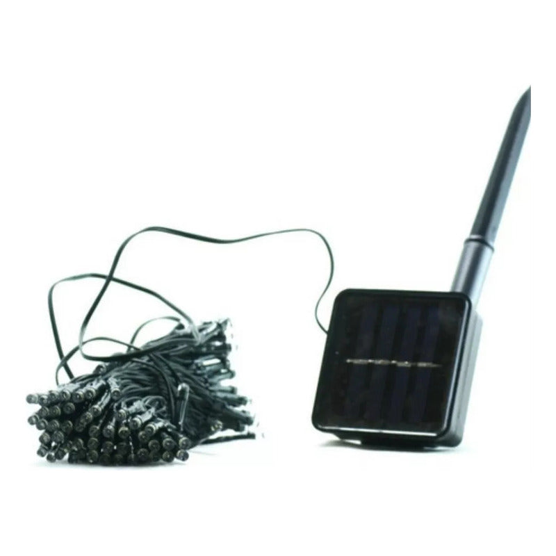 Pack X10 Luces Solares Navidad Guirnalda 10 Metros 100 Led Multicolor