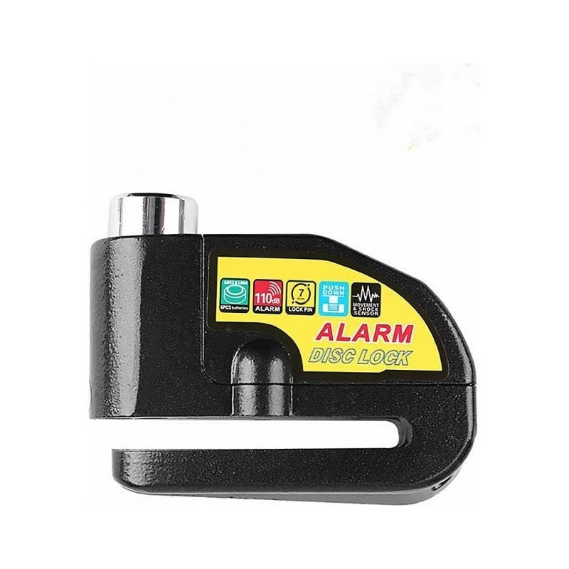 Candado Sml Con Alarma De Sonido Y Freno De Disco Para Moto Negro