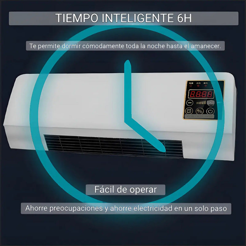 Aire Acondicionado Calefactor Para Pared Aire Caliente Con Control Remoto Blanco