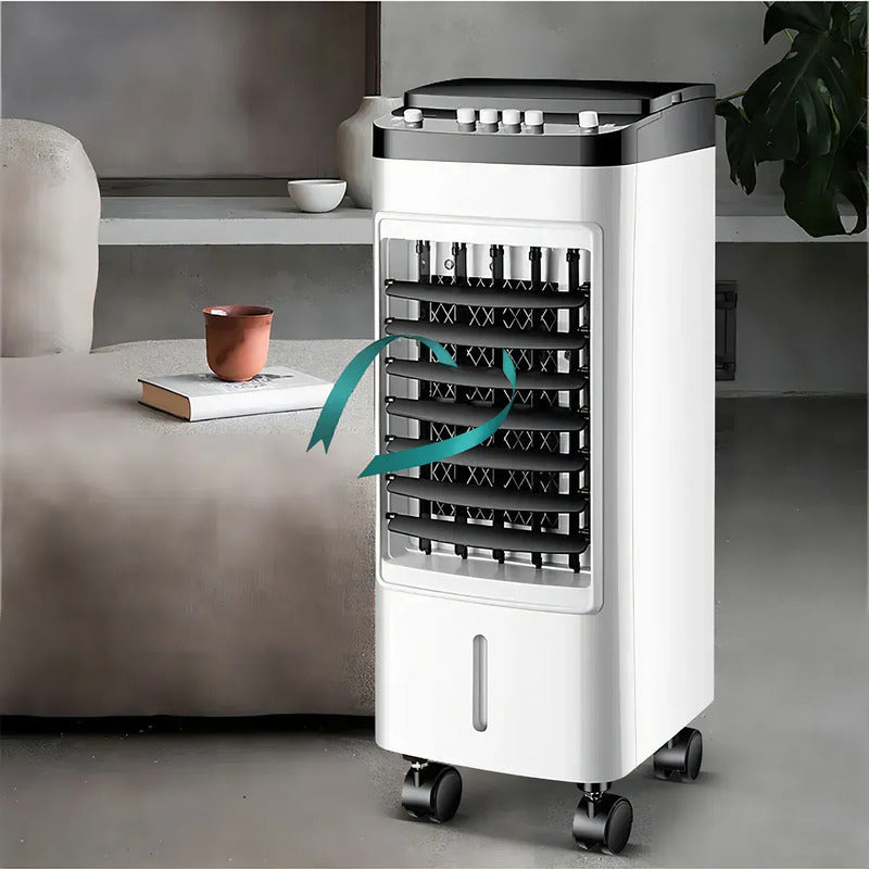 Enfriador De 6lt Aire Acondicionado Humidificador Con Ruedas Blanco