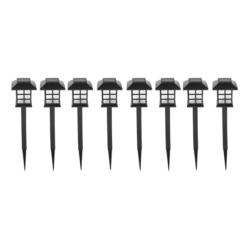 Pack X8 Luz Solar Con Estaca Exterior Tierra Jardín