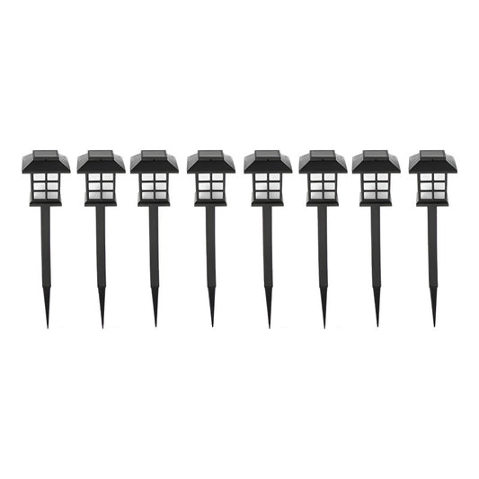 Pack X8 Luz Solar Con Estaca Exterior Tierra Jardín