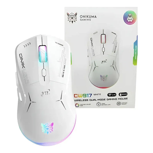 Mouse Recargable Gamer Inalámbrico D5 3.0 Usb 3600 Dpi Blanco