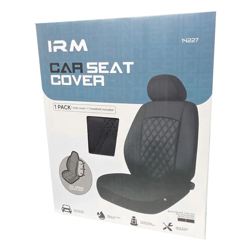 Se 2 Piezas Fundas Cubre Asiento Ecocuero Auto Universal Negro