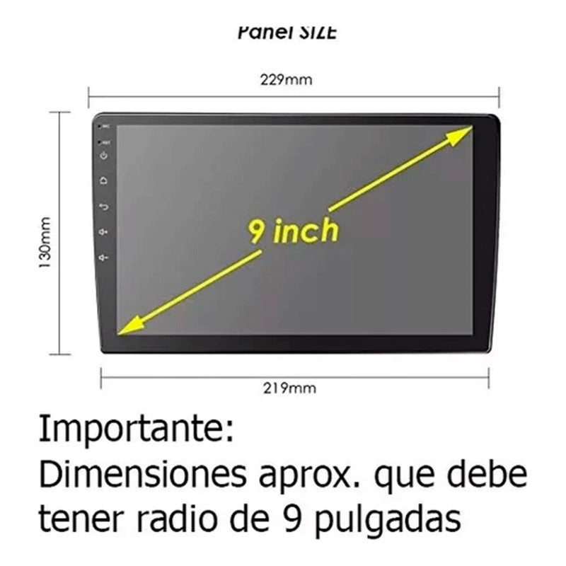 Bisel Adaptador Hyundai Accent De 9 Pulgadas 2012/2017 Plateado