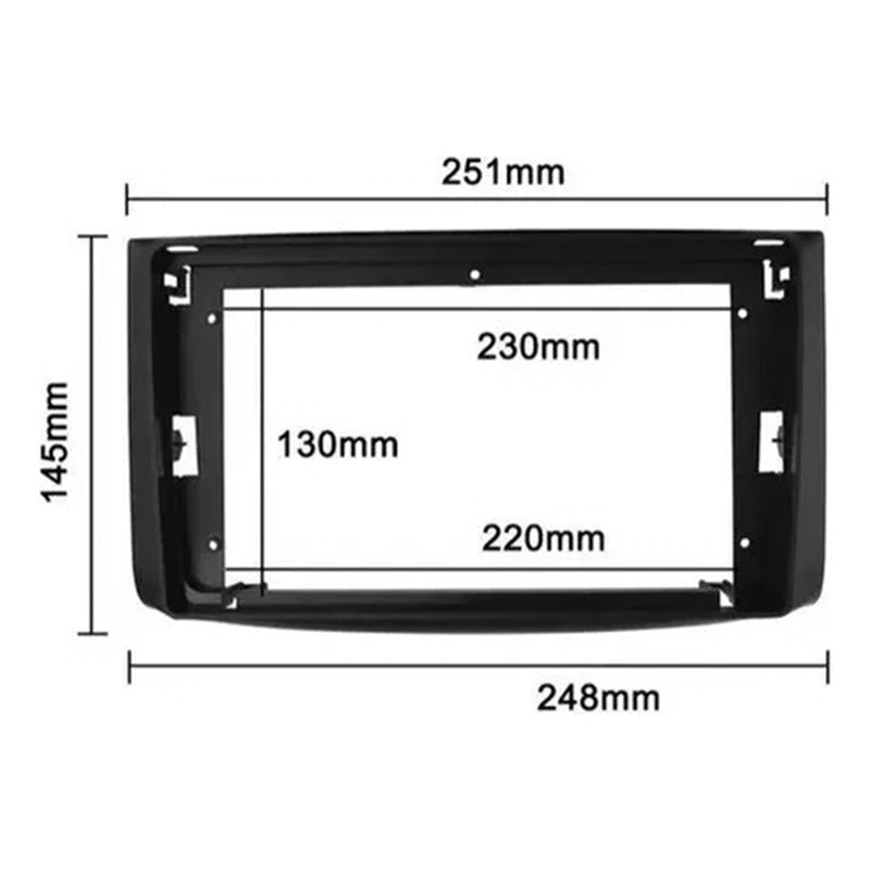 Bisel Adaptador Radio 9 Pulgadas Chevrolet Aveo/captiva 07 Negro