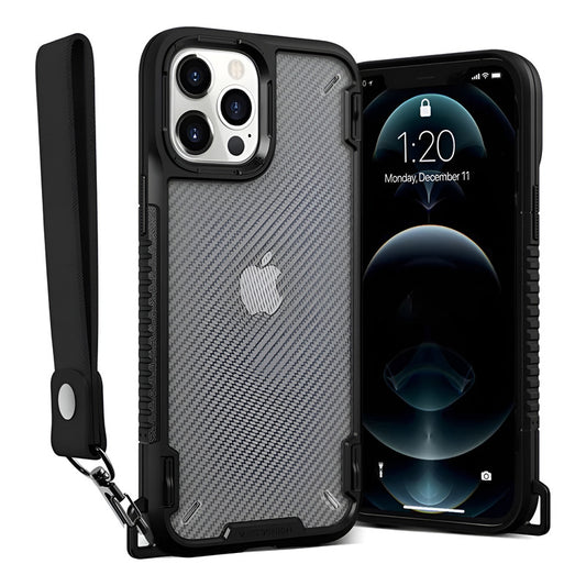 Funda Carcasa Protector Para iPhone 12 Pro Max Negro Geométrico