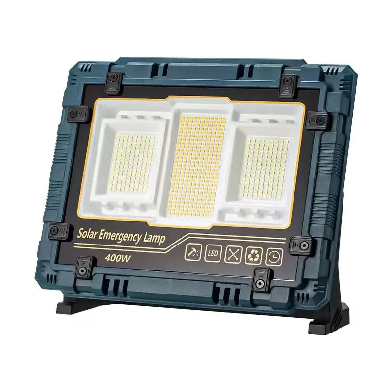 Foco Led Reflector Recargable 200w / 400w Con Panel Solar 400w Blanco Frío