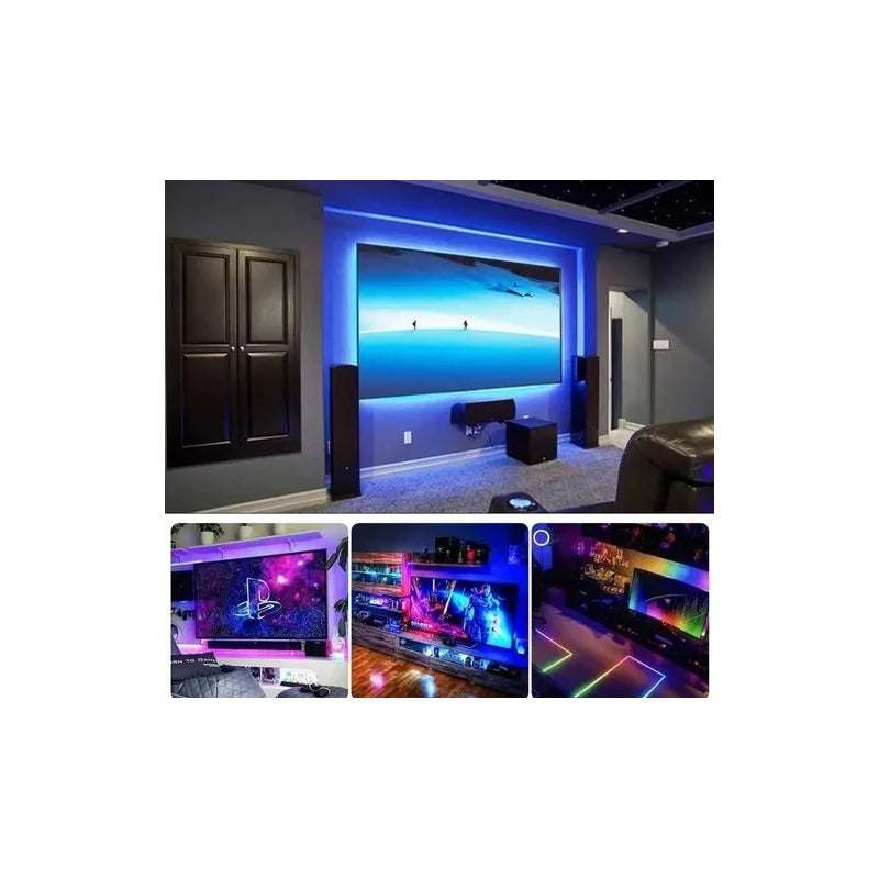 Tira Cinta Led Luces 5050 Rgb Con Control Remoto 5m Multicolor