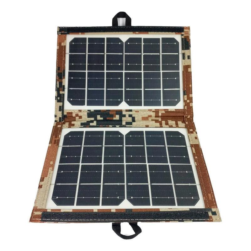 Cargador Portátil Plegable Solar 7w Con Enchufe Usb Patron Militar