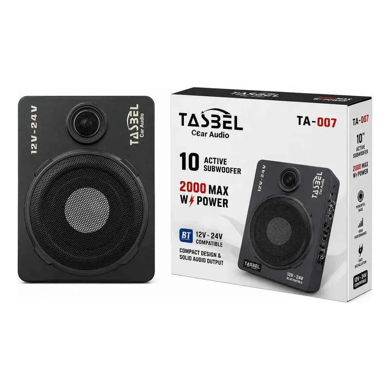 Subwoofer 2000w Para Auto Y Camion 12v-24v Amplificado Negro
