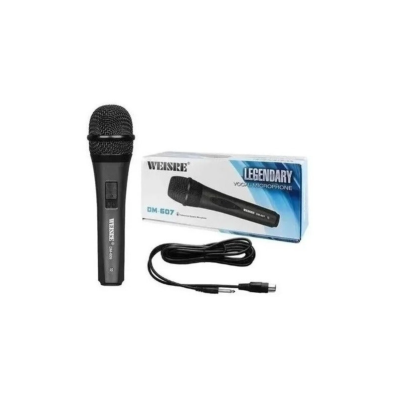 Pack Micrófono Profesional Sm-58 Cableado Con Soporte Base Negro