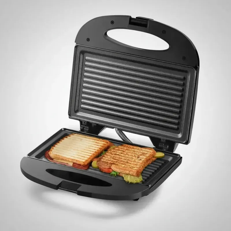 Sandwichera Tostador Grill Para Pan Carne 2 En 1 P Negro
