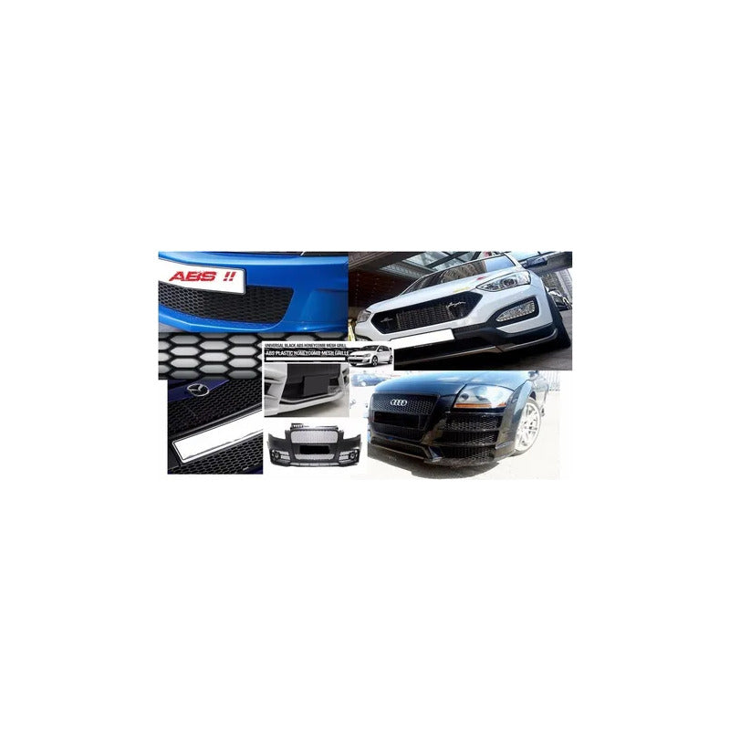 Malla De Parachoques Rejilla Tipo Audi Negro Auto/camioneta Negro Mate