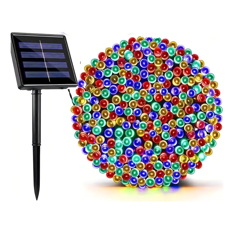 Luces Led Solar Qatar Shop Multicolor 100 Luces Guirnalda 10m Ip65