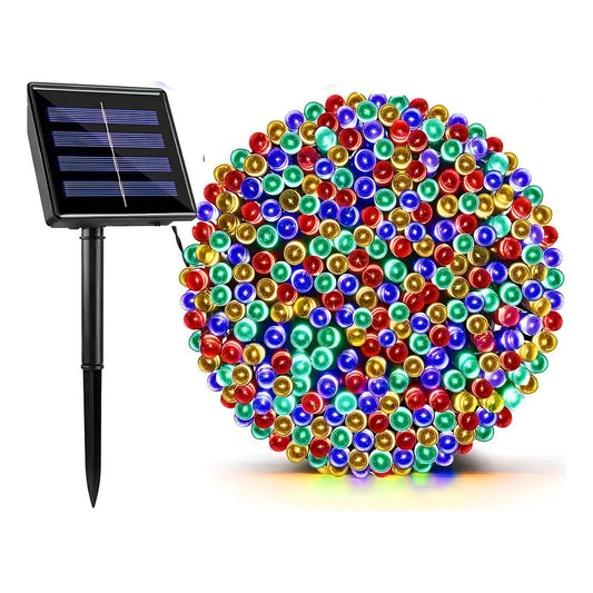 Luces Led Solar Qatar Shop Multicolor 100 Luces Guirnalda 10m Ip65