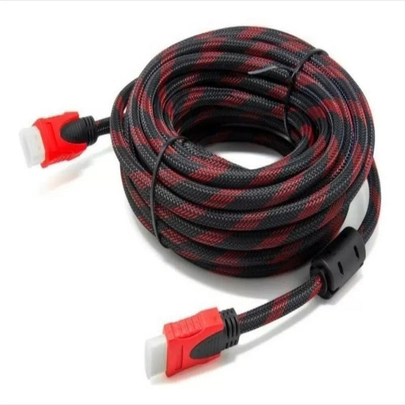 Cable 10 Mts Hdmi 4k Alta Velocidad Conector Bañado En Oro