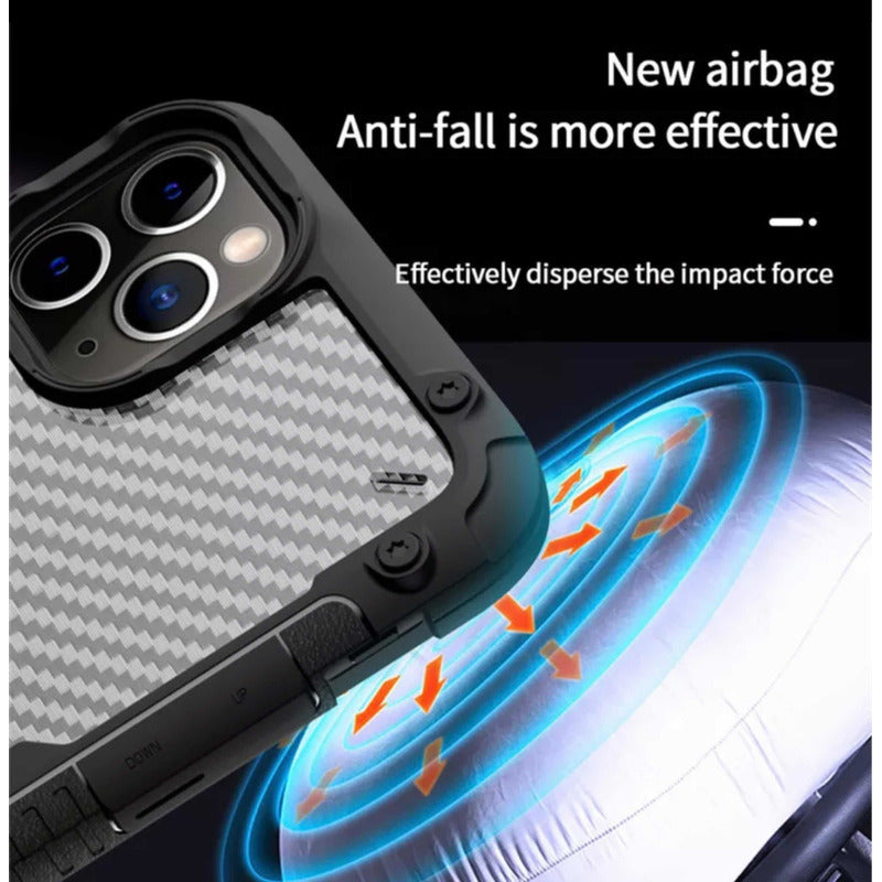 Funda Carcasa Protector Para iPhone 12 Pro Max Negro Geométrico