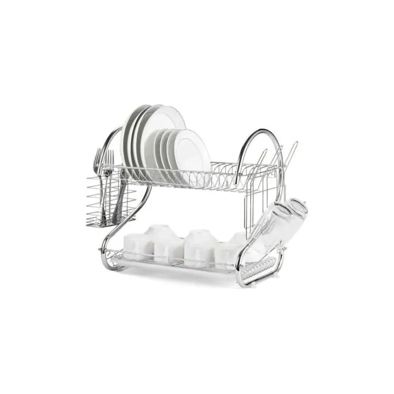 Secador De Platos Nuevo Aluminio Inoxidable Plateado