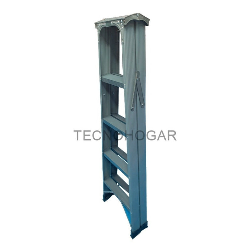 Escalera Plegable Metálica 5 Peldaños Reforzada 5 Peldaños