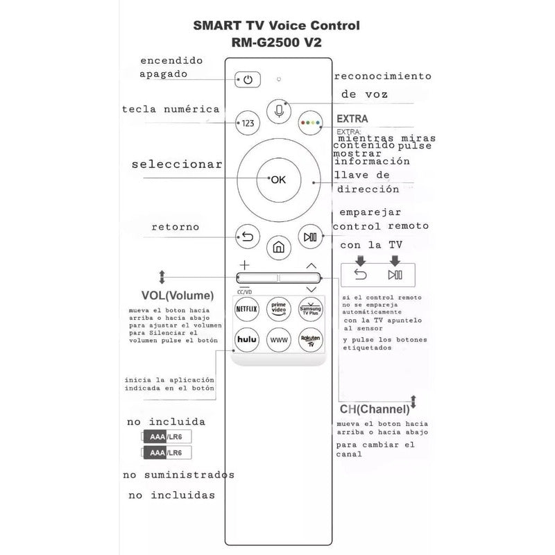 Control Compatible Con Samsung Smart Tv Mando De Voz