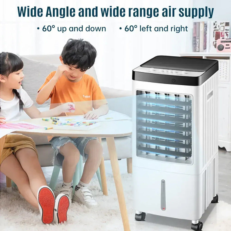 Enfriador De 6lt Aire Acondicionado Humidificador Con Ruedas Blanco