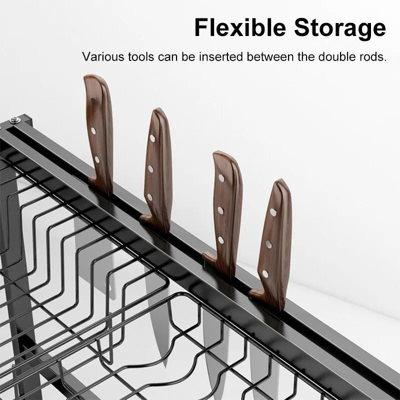 Seca Platos Xl Escurridor Organizador Acero Inoxidable 85cm
