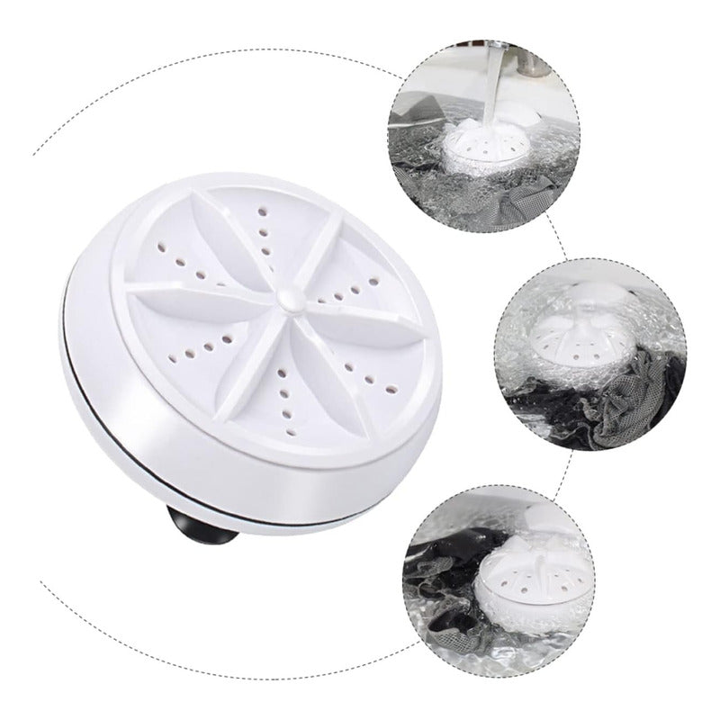 Mini Lavadora Usb Portátil Ultrasónica Turbo 1kg Práctico