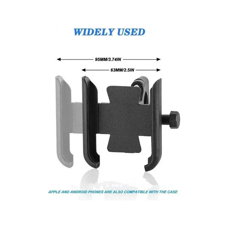 Soporte Base Para Moto Teléfono Metalica Resistente Negro