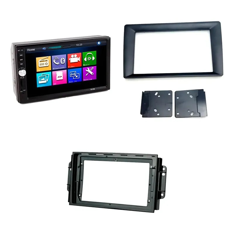 Kit Radio Chery: Bisel Tiggo 2-3 2016+ 9 + Radio 2 Din Mp5 Mirror Link + Bisel 9 A 7 Negro