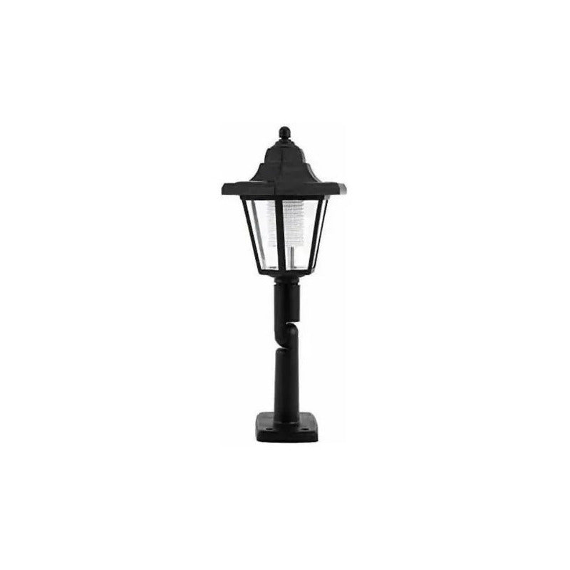 Pack X2 Farol Solar Retro Exterior Luz Led Jardin Antiguo Negro