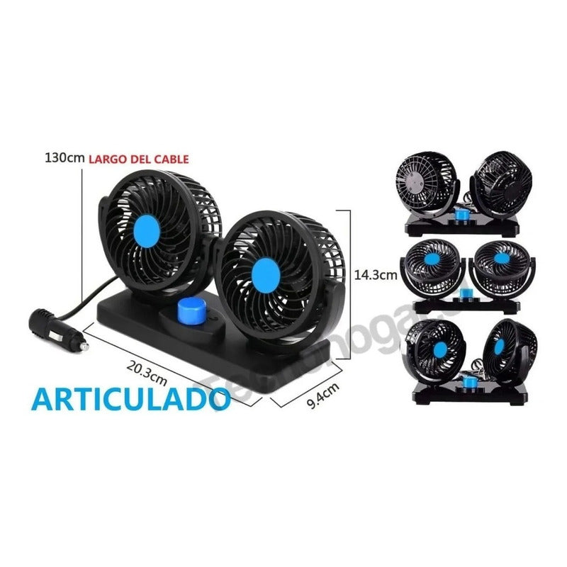 Ventilador Para Auto Jeep Camioneta Vehículo  Regulable