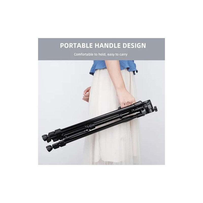 Tripode Para Camara Profesional 3366 Nivel Angulo Manivela Color Negro