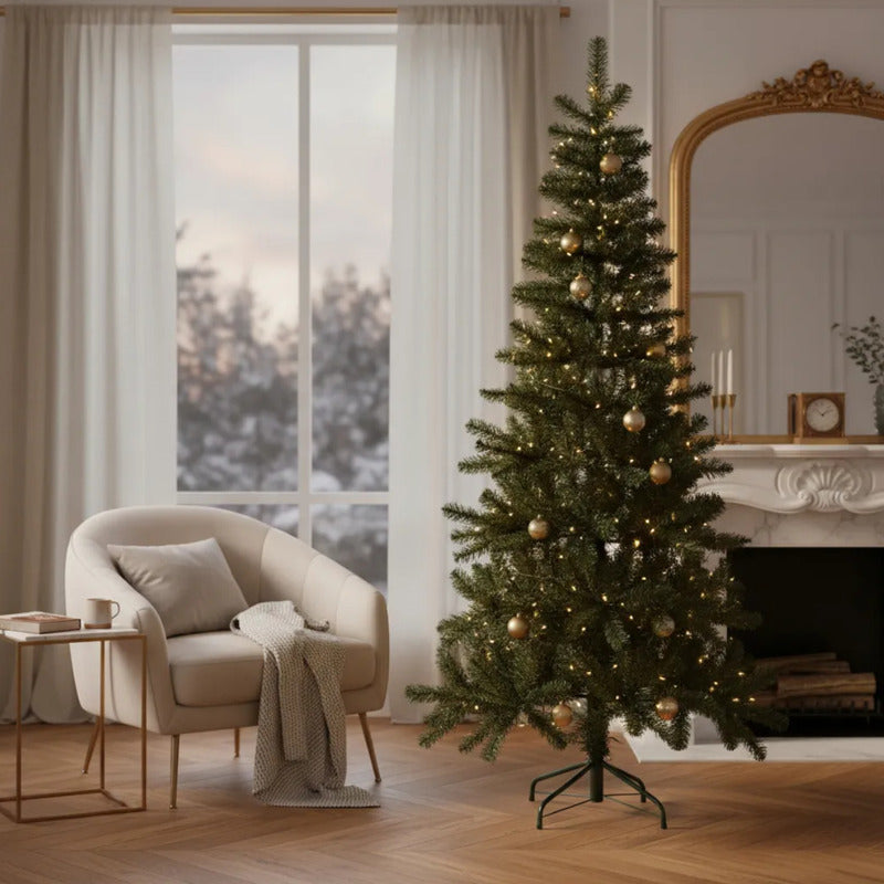Árbol De Navidad 180cm Con Base Metálica Árbol De Pascua Verde